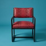 MCM RED REPTILE PRINT CHAIR **