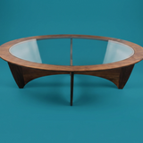OVAL TEAK ASTRO COFFEE TABLE