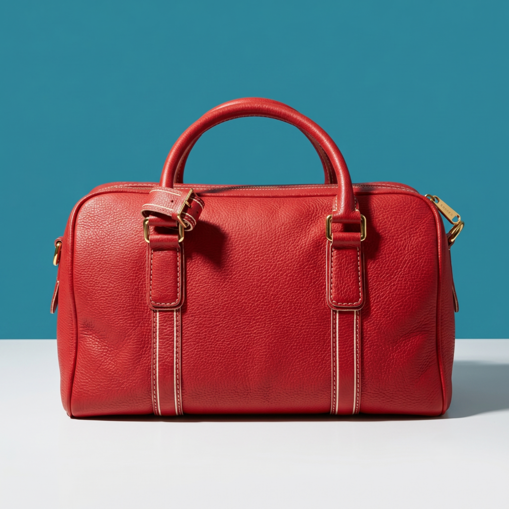 LOUIS VUITTON RED TOBAGO LEATHER CARRYALL DUFFLE BAG