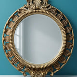 UTTERMOST BRONZE ORNATE ROUND MIRROR