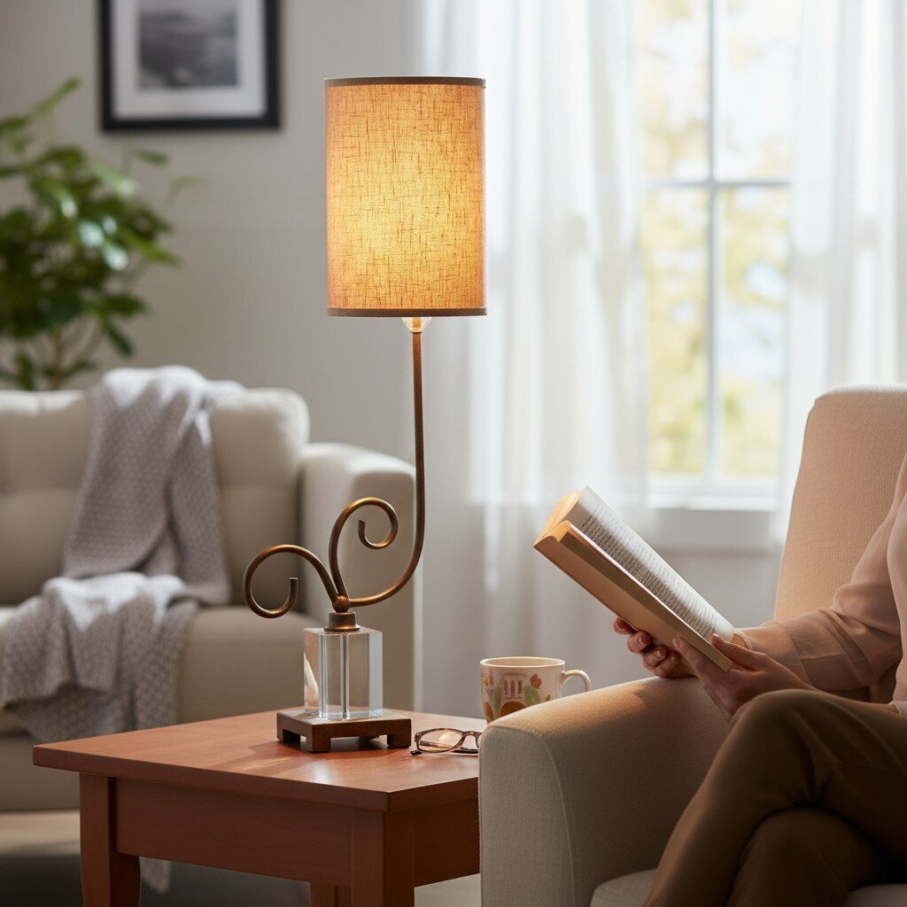 METAL AND ACRYLIC TABLE LAMP