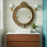 UTTERMOST BRONZE ORNATE ROUND MIRROR