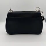 SALVATORE FERRAGAMO GANCINI FLAP LEATHER SHOULDERBAG
