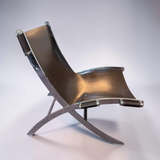 ANTONIO CITTERIO FLEXFORM CHROME SCISSOR CHAIR (AS IS)