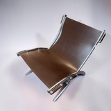 ANTONIO CITTERIO FLEXFORM CHROME SCISSOR CHAIR (AS IS)