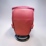 STRESSLESS LEATHER WING RECLINER W/ OTTOMAN