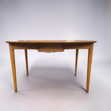COPENART BY MORGANTON MCM WALNUT EXPANDIBLE DINING TABLE W/4 CHAIRS