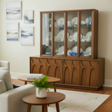 MID-CENTURY MODERN WALNUT CHINA HUTCH