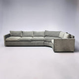 MID-CENTURY MODERN GRAY CURVED SECTIONAL