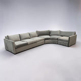 MID-CENTURY MODERN GRAY CURVED SECTIONAL
