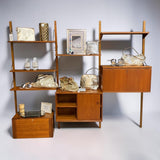 DANISH TEAK MID-CENTURY 3 BAY WALL UNIT