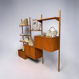 DANISH TEAK MID-CENTURY 3 BAY WALL UNIT