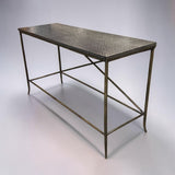 BROYHILL METAL HAMMERED SOFA TABLE ***
