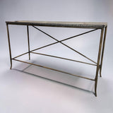 BROYHILL METAL HAMMERED SOFA TABLE ***