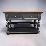 HAMMERED WOOD TOP SOFA TABLE