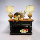 HAMMERED WOOD TOP SOFA TABLE