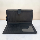 Coach Black Leather Wallet COACH Black women CLOTHING-DESIGNER HANDBAGS-WALLETS