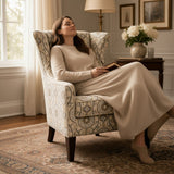 CHAIRS OF AMERICA CREAM WINGBACK CHAIR