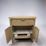 ANTROPOLOGIE ENTRY CABINET - ISLE FLUTED WOOD ANTROPOLOGIE Wood FURN-BUFFET- CREDENZA- SERVER