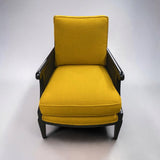 YELLOW REUPHOLSTERED CHAIR