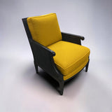 YELLOW REUPHOLSTERED CHAIR