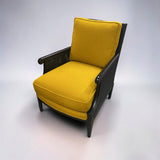 YELLOW REUPHOLSTERED CHAIR
