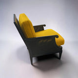 YELLOW REUPHOLSTERED CHAIR