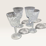 WATERFORD LISMORE CRYSTAL WINE GLASSES (SET OF 4)