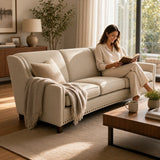 SMITH BROTHERS CURVED THREE SEAT SOFA
