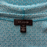 ST JOHN Aqua Twinset Cardi SZ S