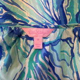 LILLY PULITZER BLUE AND GREEN PRINTED TOP SZ M
