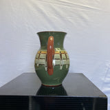 DE JONGE GREEN CERAMIC PITCHER ***