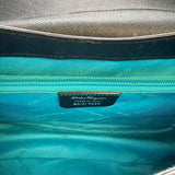SALVATORE FERRAGAMO GANCINI FLAP LEATHER SHOULDERBAG