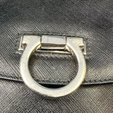 SALVATORE FERRAGAMO GANCINI FLAP LEATHER SHOULDERBAG