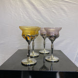 FARBER BROTHERS KROME KRAFT COCKTAIL GLASSES (SET OF 4)