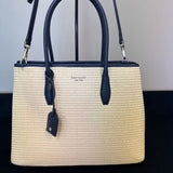 KATE SPADE EVA STRAW TOP ZIP SATCHEL