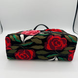KATE SPADE VELVET FLORAL SMALL TOTE SAM ICON ROSE GARDEN