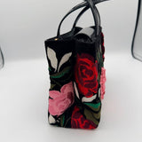 KATE SPADE VELVET FLORAL SMALL TOTE SAM ICON ROSE GARDEN