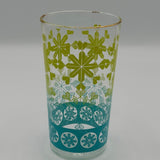 Vintage Anchor Hocking Glass Tumblers Set with Snowflake Pattern