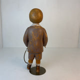 VINTAGE RARE SARREID LTD. ITALY CHILD W/HULA HOOP W/BRASS BASE 1984
