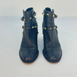 VALENTINO GARAVANI ROCKSTUD CITY LEATHER ANKLE BOOTS