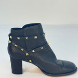 VALENTINO GARAVANI ROCKSTUD CITY LEATHER ANKLE BOOTS
