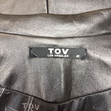 TOV Black Vegan Leather Jacket SZ L