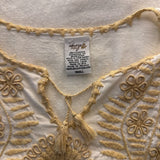 ABRAZO White Embroidered Top SZ S