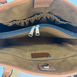 Patricia Nash Handcrafted Leather Tote Bag with Floral Design