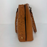 Patricia Nash Handcrafted Leather Tote Bag with Floral Design