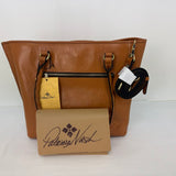 Patricia Nash Handcrafted Leather Tote Bag with Floral Design