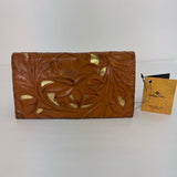 Patricia Nash Handcrafted Leather Wallet with Floral Design