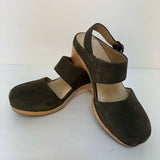 Dansko Women's Green Leather Clogs