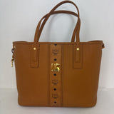 MCM Brown Leather Tote Bag Set